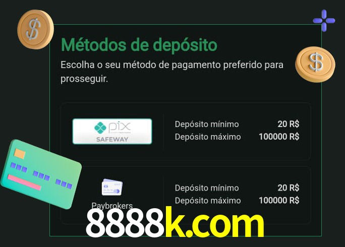 O cassino 8888k.com oferece uma grande variedade de métodos de pagamento